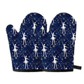 Snowflake Ballet Pattern Print Oven Mitts
