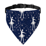 Snowflake Ballet Pattern Print Over The Collar Dog Bandana