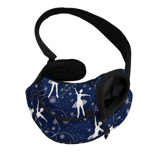 Snowflake Ballet Pattern Print Pet Sling Carrier