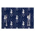 Snowflake Ballet Pattern Print Placemat