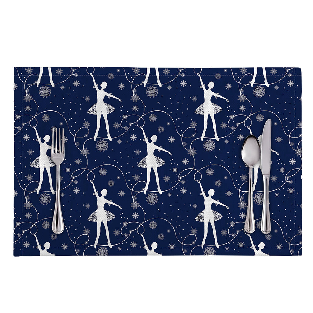 Snowflake Ballet Pattern Print Placemat