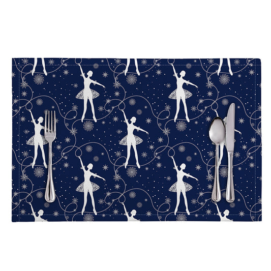 Snowflake Ballet Pattern Print Placemat