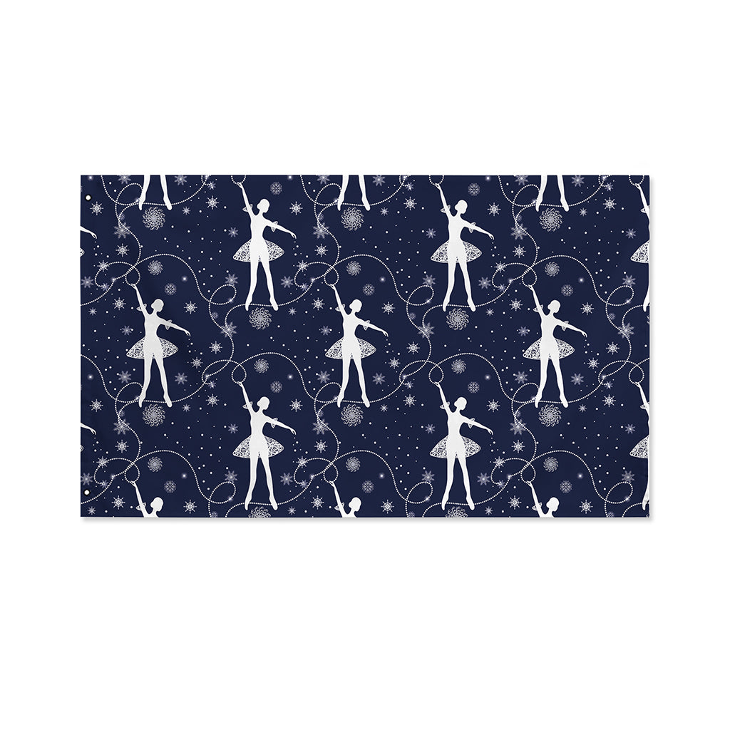 Snowflake Ballet Pattern Print Polyester Flag