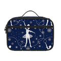 Snowflake Ballet Pattern Print Portable Lunch Bag