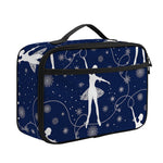 Snowflake Ballet Pattern Print Portable Lunch Bag