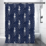 Snowflake Ballet Pattern Print Premium Shower Curtain