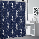 Snowflake Ballet Pattern Print Premium Shower Curtain