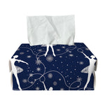 Snowflake Ballet Pattern Print Rectangle Tissue Box Cover