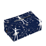 Snowflake Ballet Pattern Print Rectangle Tissue Box Cover