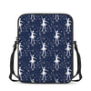 Snowflake Ballet Pattern Print Rectangular Crossbody Bag