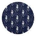 Snowflake Ballet Pattern Print Round Blanket