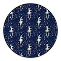 Snowflake Ballet Pattern Print Round Floor Mat