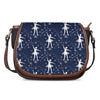 Snowflake Ballet Pattern Print Saddle Bag