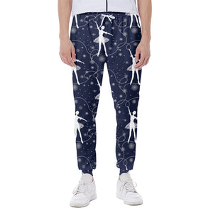 Snowflake Ballet Pattern Print Scuba Joggers