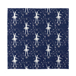 Snowflake Ballet Pattern Print Silk Bandana