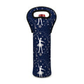 Snowflake Ballet Pattern Print Single Neoprene Wine Tote