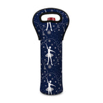 Snowflake Ballet Pattern Print Single Neoprene Wine Tote