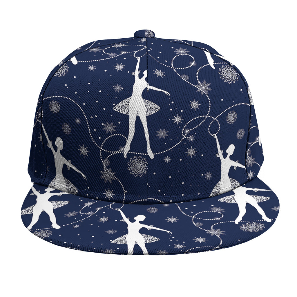 Snowflake Ballet Pattern Print Snapback Cap