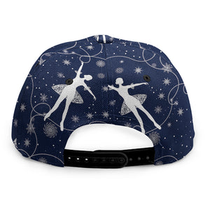 Snowflake Ballet Pattern Print Snapback Cap