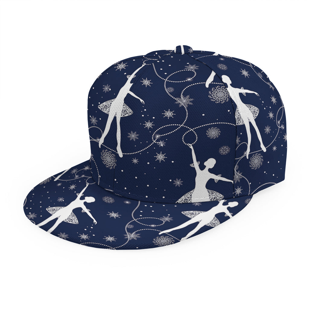 Snowflake Ballet Pattern Print Snapback Cap