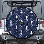Snowflake Ballet Pattern Print Tire Cover With Camera Hole