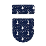 Snowflake Ballet Pattern Print Toilet Lid And Tank Cover Set