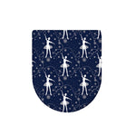 Snowflake Ballet Pattern Print Toilet Lid Cover