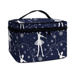 Snowflake Ballet Pattern Print Travel Makeup Bag