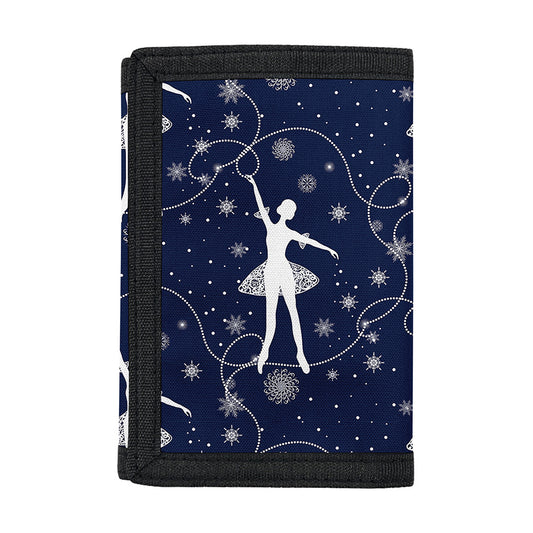 Snowflake Ballet Pattern Print Trifold Wallet