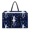 Snowflake Ballet Pattern Print Utility Tote Bag