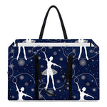 Snowflake Ballet Pattern Print Utility Tote Bag