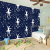 Snowflake Ballet Pattern Print Wall Sticker