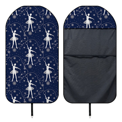 Snowflake Ballet Pattern Print Waterproof Car Seat Cover