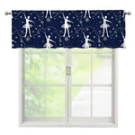 Snowflake Ballet Pattern Print Window Valance