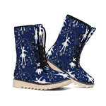 Snowflake Ballet Pattern Print Winter Boots