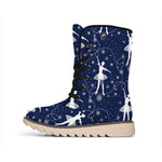 Snowflake Ballet Pattern Print Winter Boots