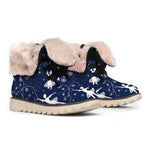 Snowflake Ballet Pattern Print Winter Boots