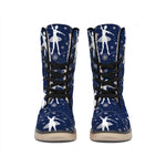 Snowflake Ballet Pattern Print Winter Boots