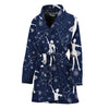 Snowflake Ballet Pattern Print Women's Bathrobe