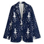 Snowflake Ballet Pattern Print Women's Blazer