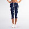 Snowflake Ballet Pattern Print Women's Capri Leggings