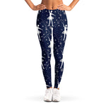 Snowflake Ballet Pattern Print Women's Leggings