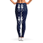 Snowflake Ballet Pattern Print Women's Leggings