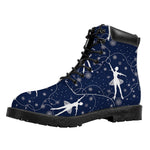 Snowflake Ballet Pattern Print Work Boots