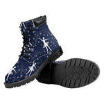 Snowflake Ballet Pattern Print Work Boots