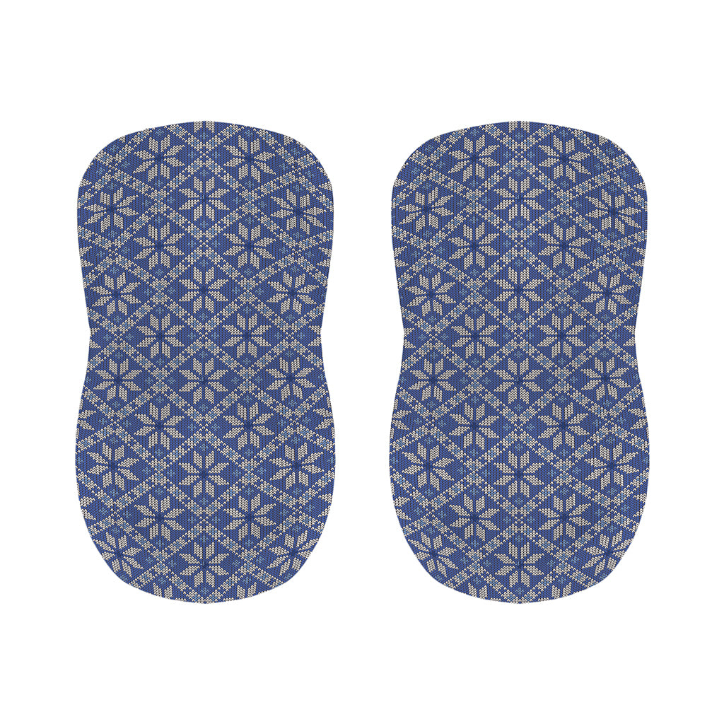 Snowflakes Knitted Pattern Print Bar Stool Covers