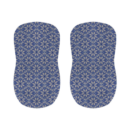 Snowflakes Knitted Pattern Print Bar Stool Covers