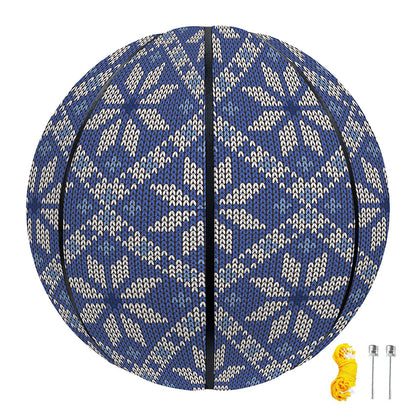 Snowflakes Knitted Pattern Print Basketball