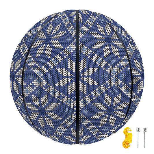 Snowflakes Knitted Pattern Print Basketball