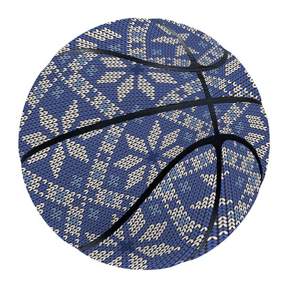 Snowflakes Knitted Pattern Print Basketball